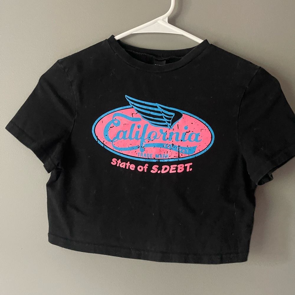 Californa black crop top